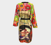 The Clash Knit Chiffon Fabric Color Printed Robe