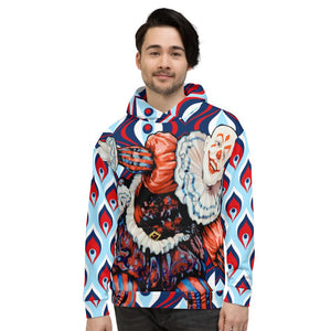 Blue Court Jester All Over Print Unisex Hoody