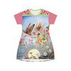 Summer Solstice Colorful Printed Women's T-shirt Dress