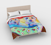 Colorful Cotton Print The Westies Duvet Cover