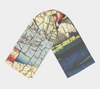 Two Cranes Colorful Printed Design Scarf