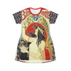 La Cleopatra Colorful Printed Women's T-shirt Dress