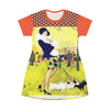 Central Park West Colorful Printed Women's T-shirt Dress