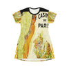 Casino Paris Colorful Printed Women's T-shirt Dress