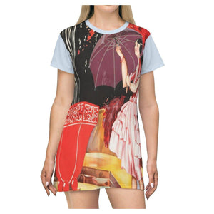 La Parapluie Colorful Printed Women's T-shirt Dress