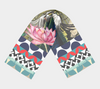 Two Cranes Colorful Printed Design Scarf III