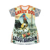 Le Gaulois Colorful Printed Women's T-shirt Dress