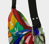 Rainbow Leather Strap Women's Kiss Hobo Bag