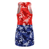 Do-the-Polka Racerback Colorful Printed Women's Dress