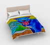 Colorful Cotton Print Seaside Pittie Duvet Cover