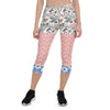 Jingle Pug Pink Floral Capris - WhimzyTees