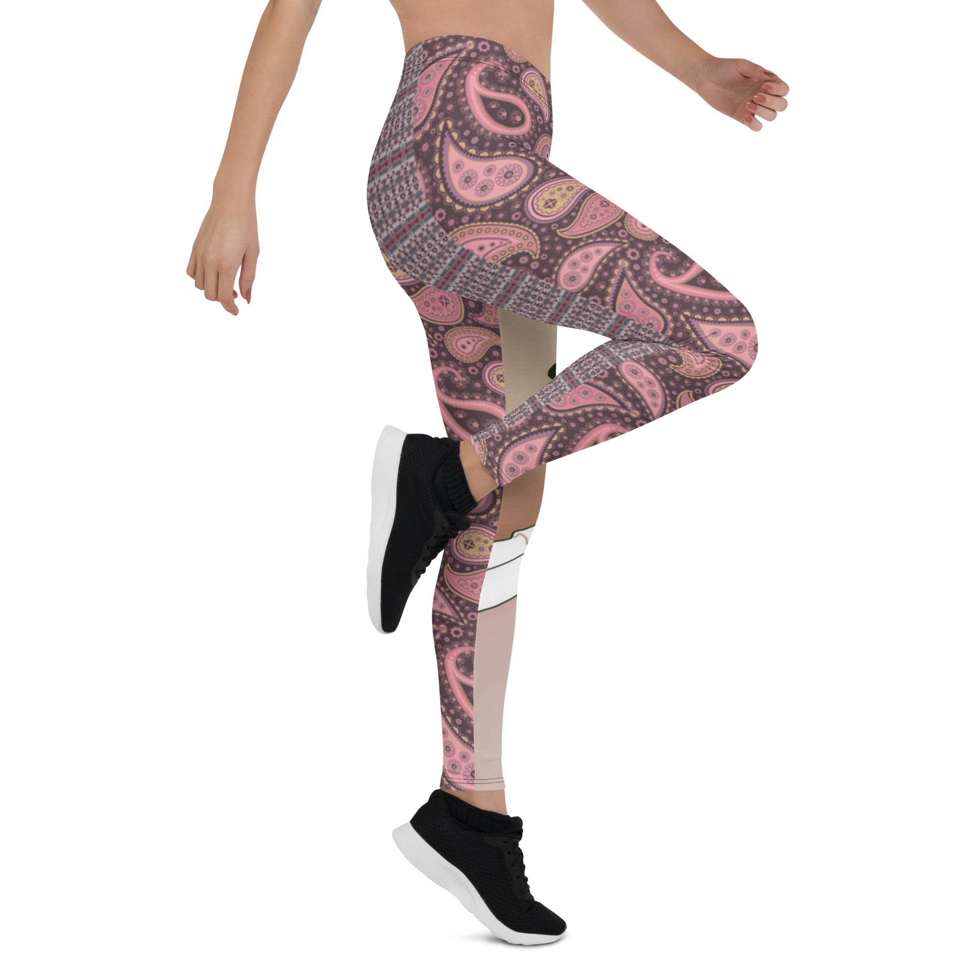 All-Over Print Women's High Waist Leggings | Side Stitch Closure