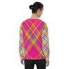 Pink Geo Madras Plaid Patterns Unisex Sweatshirt