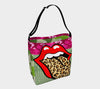 Leopard Neoprene Leather Strap Women's Tote Bag
