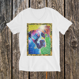 Boxer Briefs Colorful Print V-Neck Unisex T-Shirt