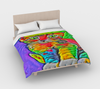 Colorful Cotton Print Rave Kitty Duvet Cover
