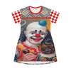 Clowning Around Colorful Printed Women's T-shirt Dress