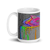 Curioso in Technicolor Microwave Safe Printed Mug, 15 oz