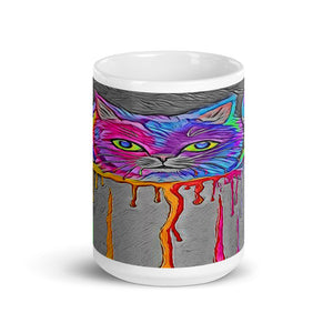 Curioso in Technicolor Microwave Safe Printed Mug, 15 oz