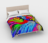 Colorful Cotton Print Rainbow Kitty Duvet Cover