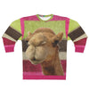 Geoffrey Bean Crew Neck Women's Sweatshirt with Mosaic Camel
