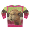 Geoffrey Bean Crew Neck Women's Sweatshirt with Mosaic Camel