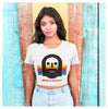 Jesus Saves Colorful Printed Women's Crop T-Shirt
