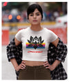 Lotus Spirit Colorful Printed Women's Crop T-Shirt