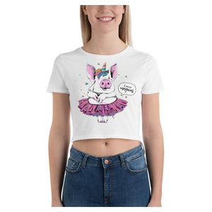 Mina Ballerina Colorful Printed Women's Crop T-Shirt