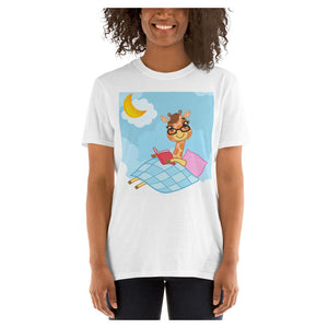 Bedtime Giraffe Colored Printed T-Shirt