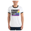 Straight Against Hate Ringer Men's T-Shirt