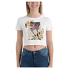 Beauty Butterfly Cotton Side Seamed Women's Crop T-Shirt