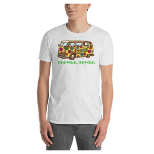 Flower Power Bus Colored Printed T-Shirt