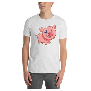 The Winking Pig Colored Printed T-Shirt