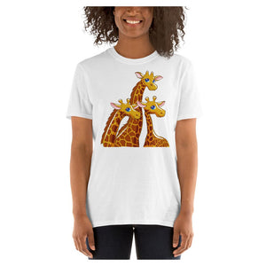 Trois Giraffes Colored Printed T-Shirt