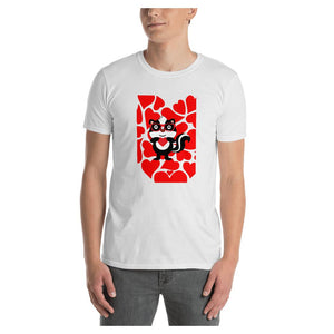 Skunk Boy Heart Garden Cotton Unisex T-Shirt