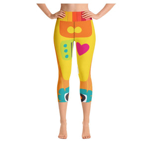 Wendy Robot Colorful Print Women's Capris Legging