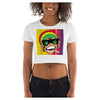 Rasta Monkey Rainbow Cotton Side Seamed Women's Crop T-Shirt