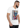 The Hipster Colorful Print V-Neck Unisex T-Shirt