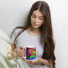 Rainbow Kitty Microwave Safe Colorful Printed Mug, 15 oz