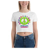 Ultra Hippie Cotton Side Seamed Women's Crop Top Shirt