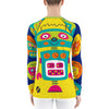 Clifford Robot Brightly Colored Printed Women's Rash Guard