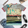 Two Cranes Fabric Super T-Shirt with Printed Colorful Design