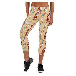 Power to the Chief Colorful Print Women's Capris Legging