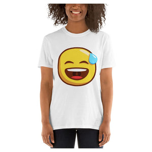 Cold Sweat Emoji Colored Printed T-Shirt
