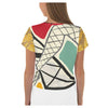Paris Folies AOP Stretch Fabric Women's Crop Top Shirt