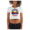 Rainbow Coalition Colorful Printed Women's Crop Top Shirt