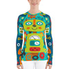Maizie Robot Brightly Colored Printed Women's Rash Guard