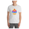 Cupcake Emoji Colored Printed T-Shirt