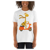Cruisin' Scooter Giraffe Cotton Unisex T-Shirt